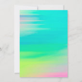 Farbige Abstrakte Aquarellabteilung Einladung (Rückseite)