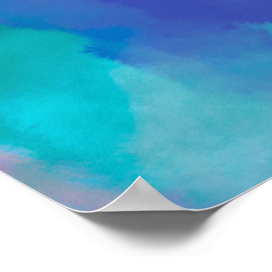 Farbige Abstrakte Aquarellbilder Poster (Ecke)