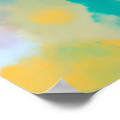 Farbige Abstrakte Aquarellbilder Poster (Ecke)
