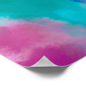 Farbige Abstrakte Aquarellbilder Poster (Ecke)