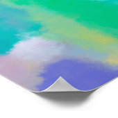 Farbige Abstrakte Aquarellbilder Poster (Ecke)