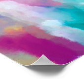 Farbige Abstrakte Aquarellbilder Poster (Ecke)