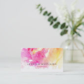 Farbige Abstrakte Aquarellbilder Visitenkarte (Stehend Vorderseite)