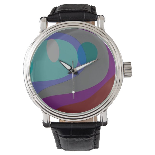 Farbige Abstrakte Art. 613 Armbanduhr (Vorderseite)