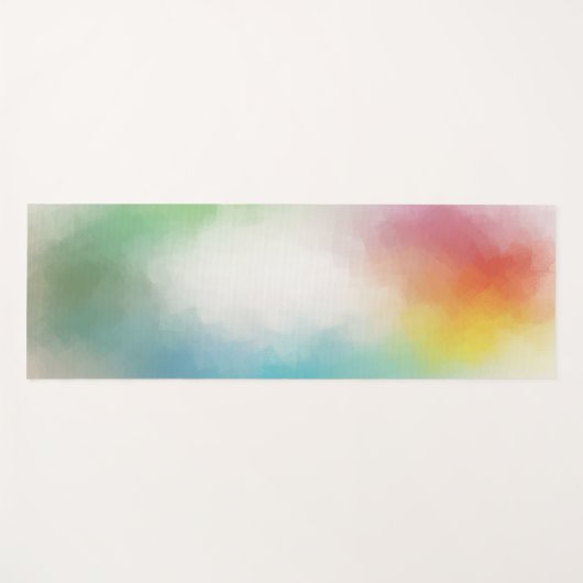 Farbige Abstrakte Art Blau Rot Lila Gelb Grün Yogamatte (Vorderseite (Horizontal))