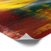 Farbige Abstrakte Art Paint Spritzer Design Poster (Ecke)