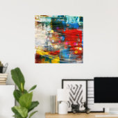 Farbige Abstrakte Art Paint Spritzer Design Poster (Heimbüro)