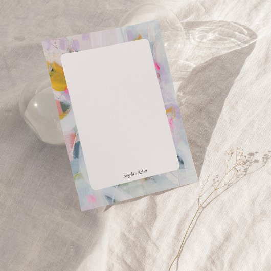 Farbige Abstrakte Art Personalisierte Flachbildsch Einladung