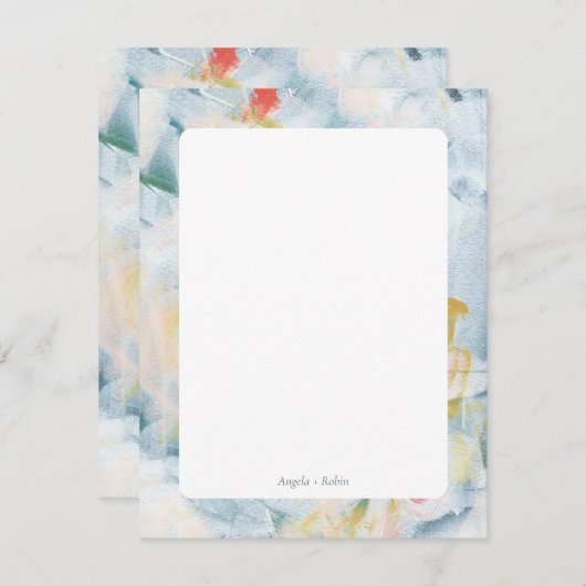 Farbige Abstrakte Art Personalisierte Flachbildsch Einladung (Vorne/Hinten)