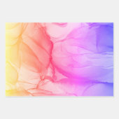 Farbige Abstrakte Art Rainbow-Wirbel Geschenkpapier Set (Vorderseite 2)