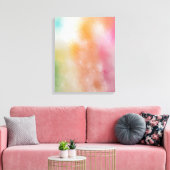 Farbige Abstrakte Art Rosa Blau Lila Grün Leinwanddruck (Insitu (Wohnzimmer))