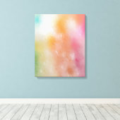 Farbige Abstrakte Art Rosa Blau Lila Grün Leinwanddruck (Insitu (Holzboden))