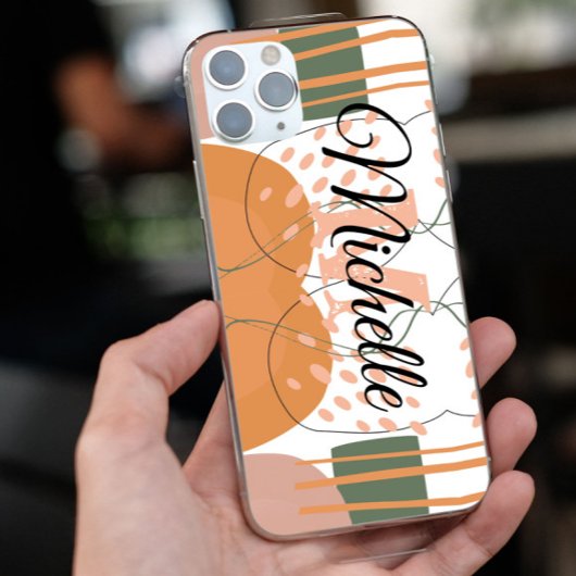 Farbige Abstrakte ästhetische Monogrammbezeichnung Case-Mate iPhone Hülle