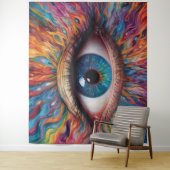 Farbige abstrakte Augen Wandteppich (Beispiel)