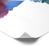 Farbige abstrakte axolotale Silhouette Poster (Ecke)