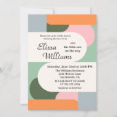 Farbige Abstrakte Babydusche Einladung (Vorderseite)