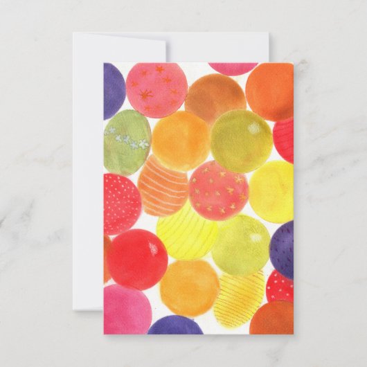 Farbige Abstrakte Balloons auf der Messe Dankeskarte (Vorderseite)