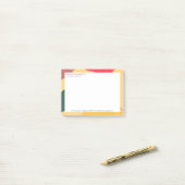 Farbige abstrakte Bio Formen Post-it Klebezettel (Auf Schreibtisch)