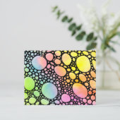 Farbige Abstrakte Blasen Postkarte (Stehend Vorderseite)