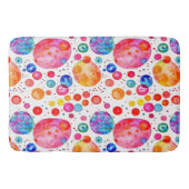 Farbige Abstrakte Blasen Wasserfarbe Badematte (Vorderseite)