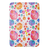 Farbige Abstrakte Blasen Wasserfarbe Badematte (Vorderseite Vertikal)