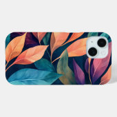 Farbige abstrakte Blätter Case-Mate iPhone Hülle (Rückseite (Horizontal))