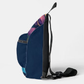 Farbige abstrakte Blätter Crossbody Bag (Rechts)