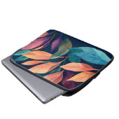 Farbige abstrakte Blätter Laptopschutzhülle (Vorne Knopf)