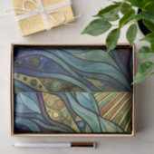 Farbige abstrakte Blattkunst-Decoupage Seidenpapier (Geschenk)