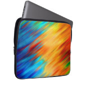 Farbige Abstrakte Blauer Orangenflare Laptopschutzhülle (Vorne Rechts)