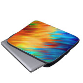 Farbige Abstrakte Blauer Orangenflare Laptopschutzhülle (Vorne Knopf)