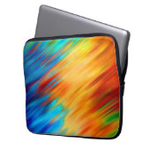 Farbige Abstrakte Blauer Orangenflare Laptopschutzhülle (Vorderseite Links)