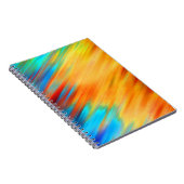 Farbige Abstrakte Blauer Orangenflare Notizblock (Rechte Seite)