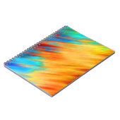 Farbige Abstrakte Blauer Orangenflare Notizblock (Linke Seite)