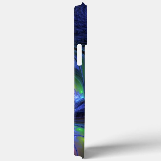 Farbige Abstrakte blaurosa grüne Fraktal Monogram Case-Mate iPhone Hülle (Rückseite / Rechts)