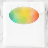 Farbige Abstrakte Blindfarbenvorlage Blau grün Ovaler Aufkleber (Tasche)