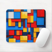 Farbige abstrakte Blöcke Mousepad (Mit Mouse)