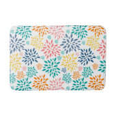 Farbige abstrakte Blume Badematte (Vorderseite)