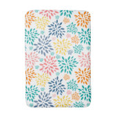 Farbige abstrakte Blume Badematte (Vorderseite Vertikal)