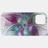 Farbige Abstrakte Blume Blumenmuster-Fraktal-Monog Case-Mate iPhone Hülle (Rückseite (Horizontal))