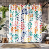 Farbige abstrakte Blume Duschvorhang