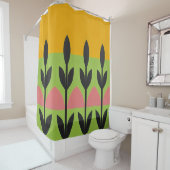 Farbige Abstrakte Blume fett Duschvorhang (Beispiel)