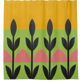 Farbige Abstrakte Blume fett Duschvorhang