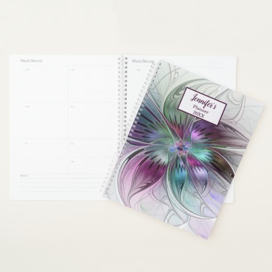 Farbige Abstrakte Blume Florentiner Fraktal Planer (Anzeige)