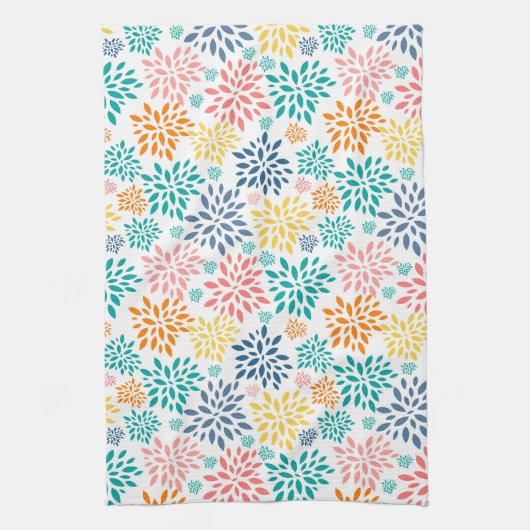 Farbige abstrakte Blume Geschirrtuch (Vertikal)