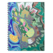 Farbige Abstrakte Blume im Garten-Notebook Notizblock (Vorderseite)
