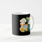 Farbige Abstrakte Blume Kaffeetasse (VorderseiteRechts)