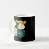 Farbige Abstrakte Blume Kaffeetasse (Vorderseite Links)
