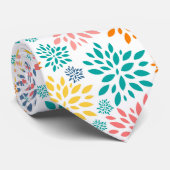 Farbige abstrakte Blume Krawatte (Gerollt)
