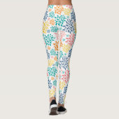 Farbige abstrakte Blume Leggings (Rückseite)